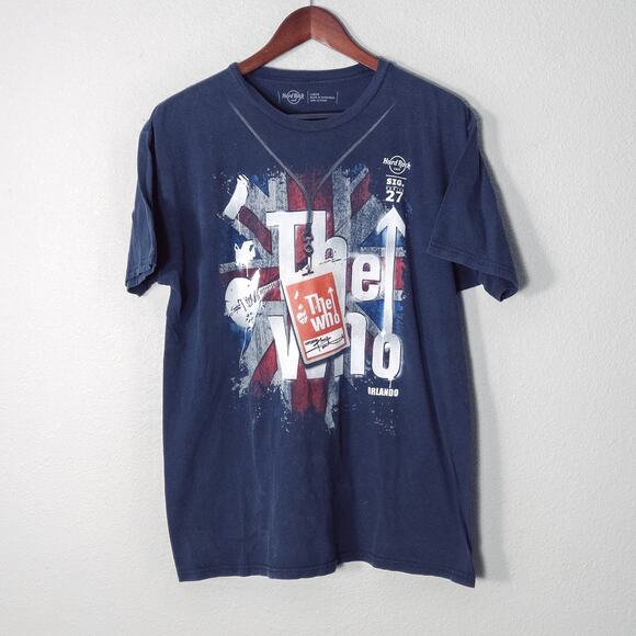 Hard Rock Cafe The Who Graphic T-Shirt SIG Series 27 Orlando Navy Blue Large - Picture 1 of 8